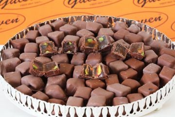 Antep Fıstıklı Sütlü Çikolata Kaplı Lokum 500Gr